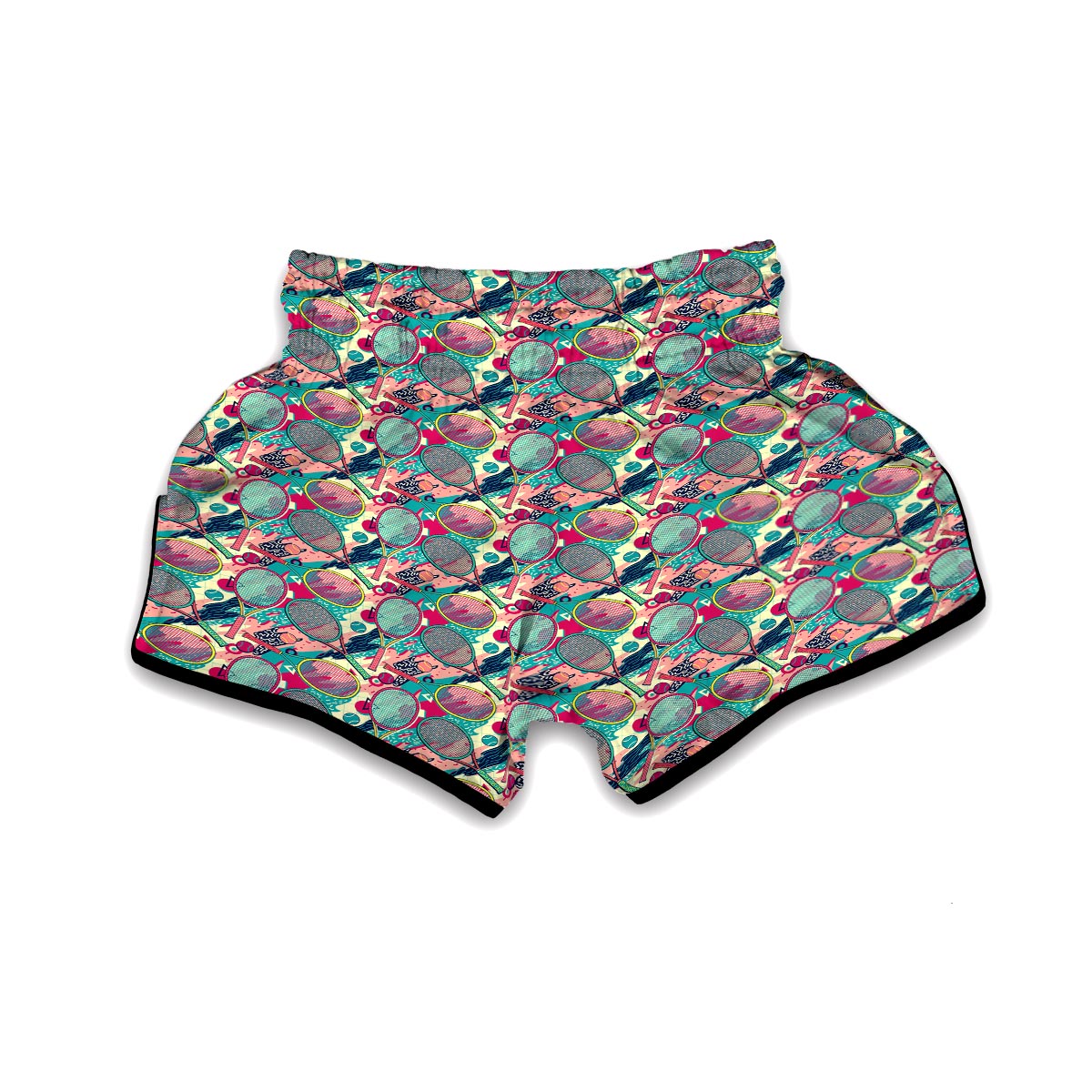 Pattern Print Tennis Muay Thai Boxing Shorts-grizzshop