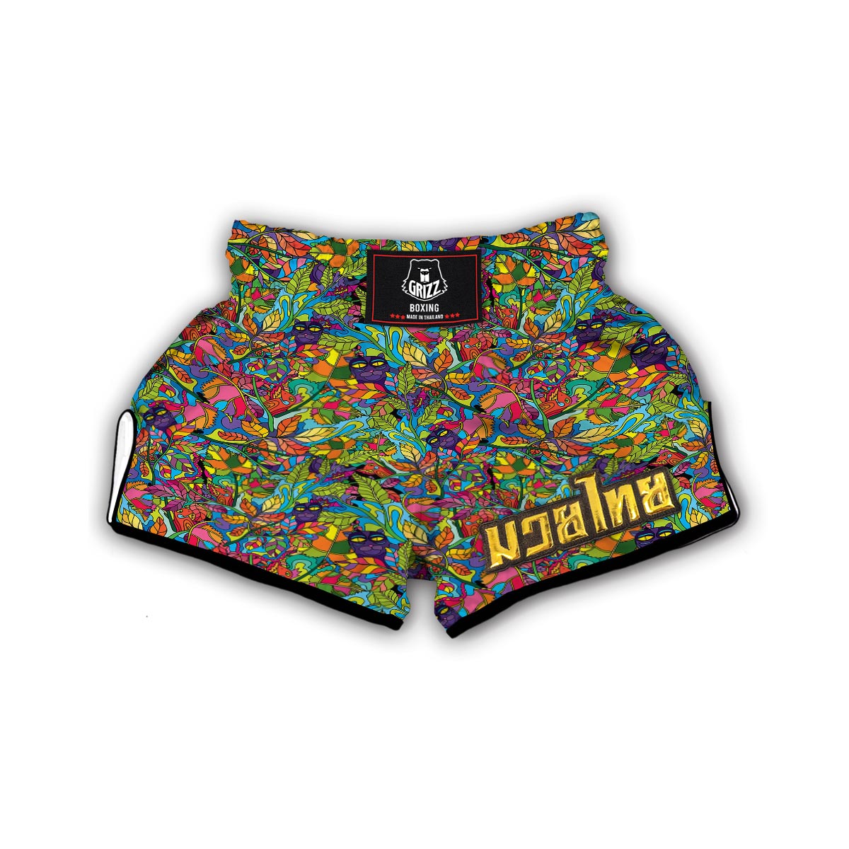 Pattern Print Trippy Muay Thai Boxing Shorts-grizzshop