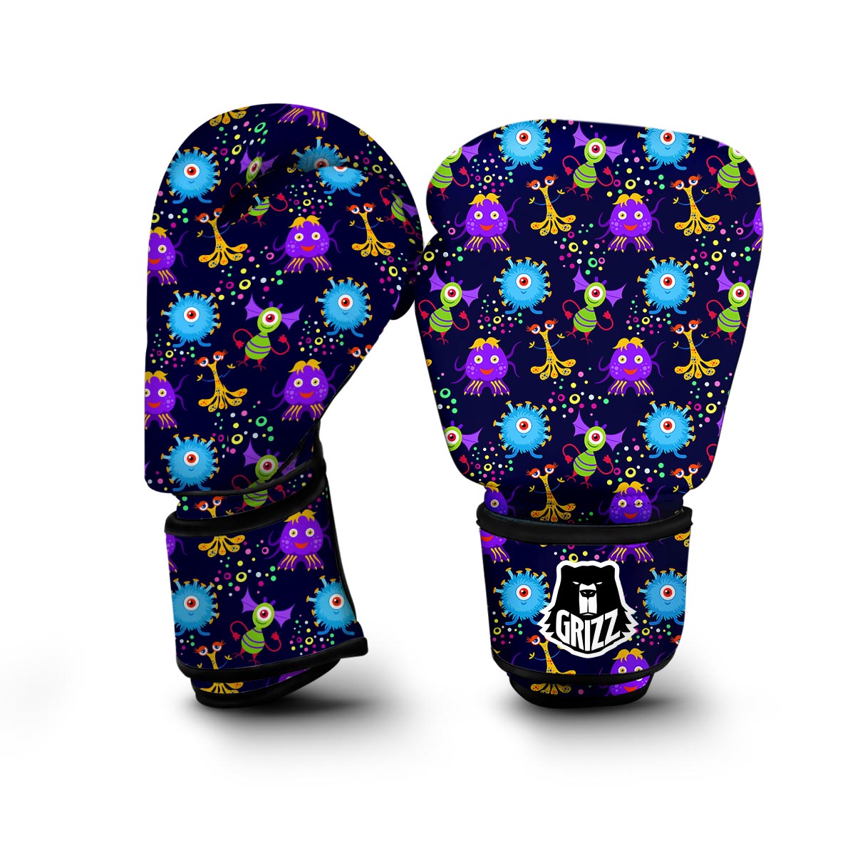 Pattern Print Ufo Alien Boxing Gloves-grizzshop