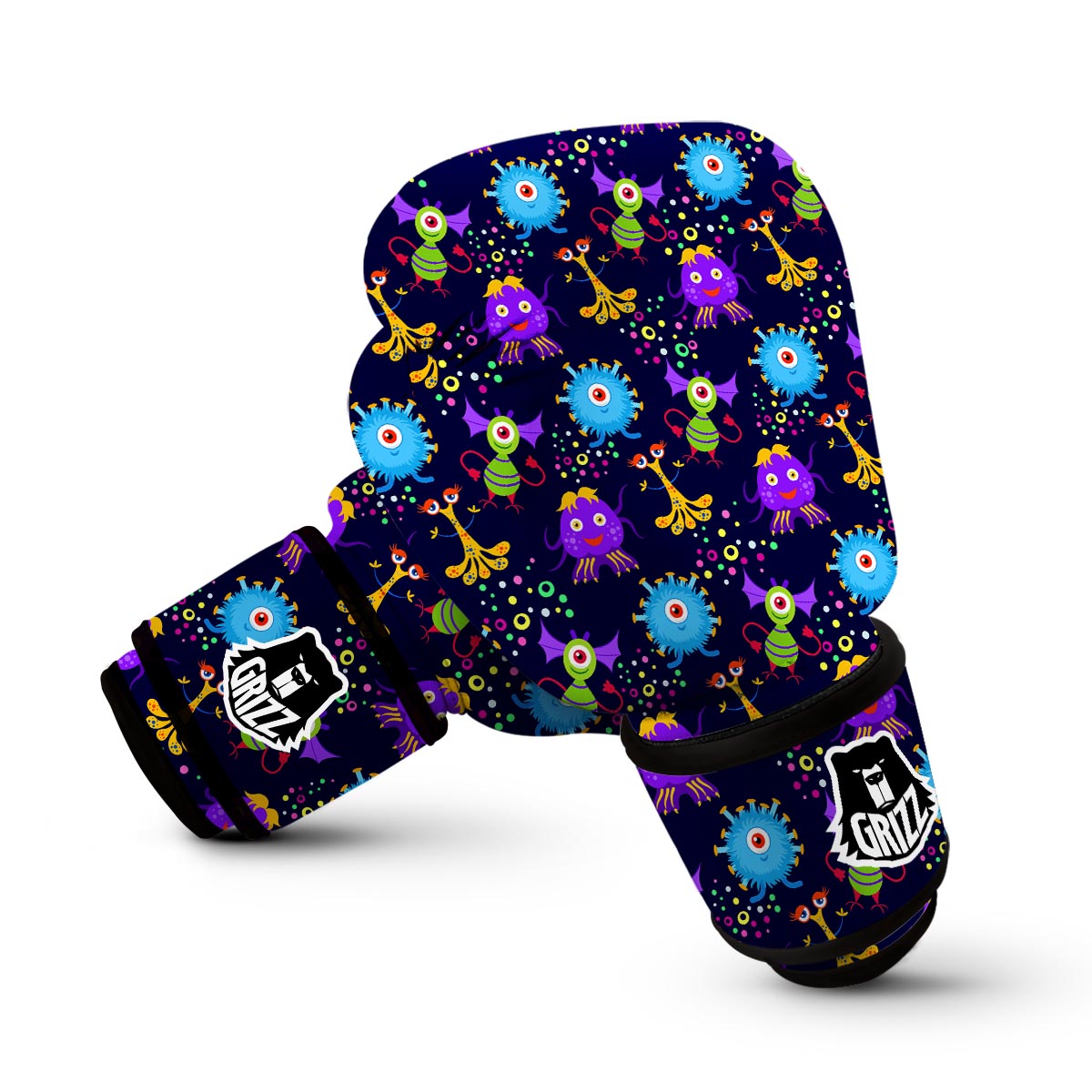 Pattern Print Ufo Alien Boxing Gloves-grizzshop