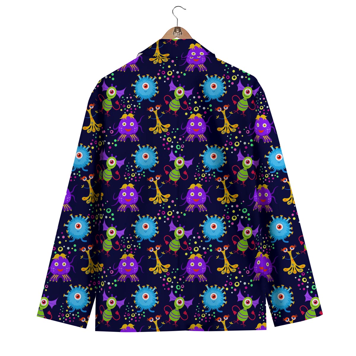 Pattern Print Ufo Alien Men's Blazer-grizzshop