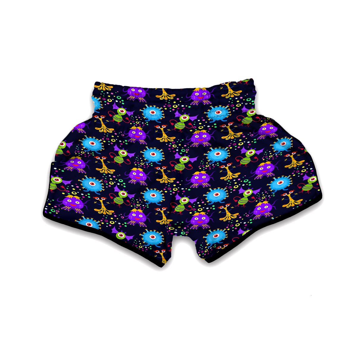 Pattern Print Ufo Alien Muay Thai Boxing Shorts-grizzshop