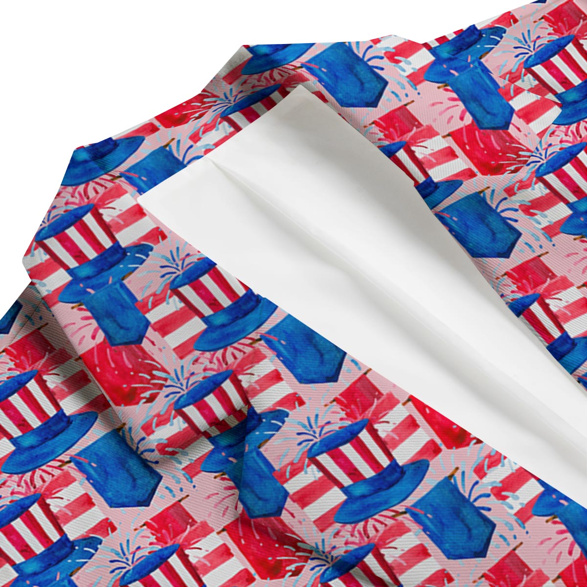 Pattern Print Uncle Sam Men's Blazer-grizzshop