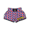 Pattern Print Uncle Sam Muay Thai Boxing Shorts-grizzshop