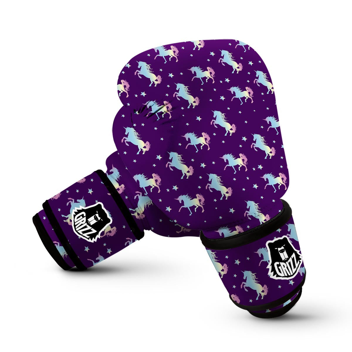 Pattern Print Unicorn Boxing Gloves-grizzshop