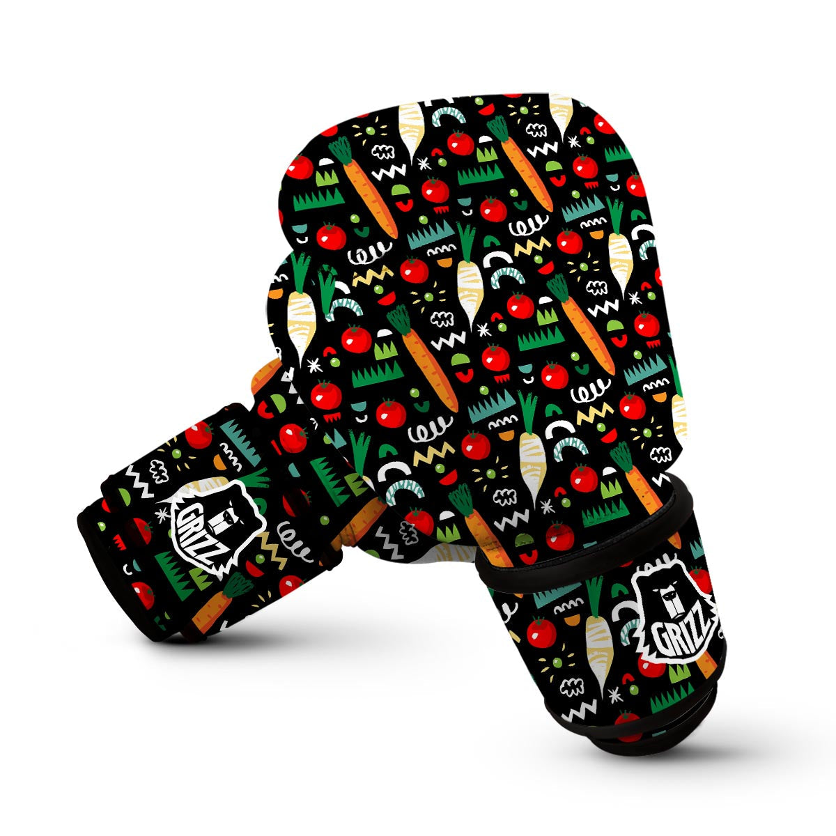 Pattern Print Vegan Boxing Gloves-grizzshop