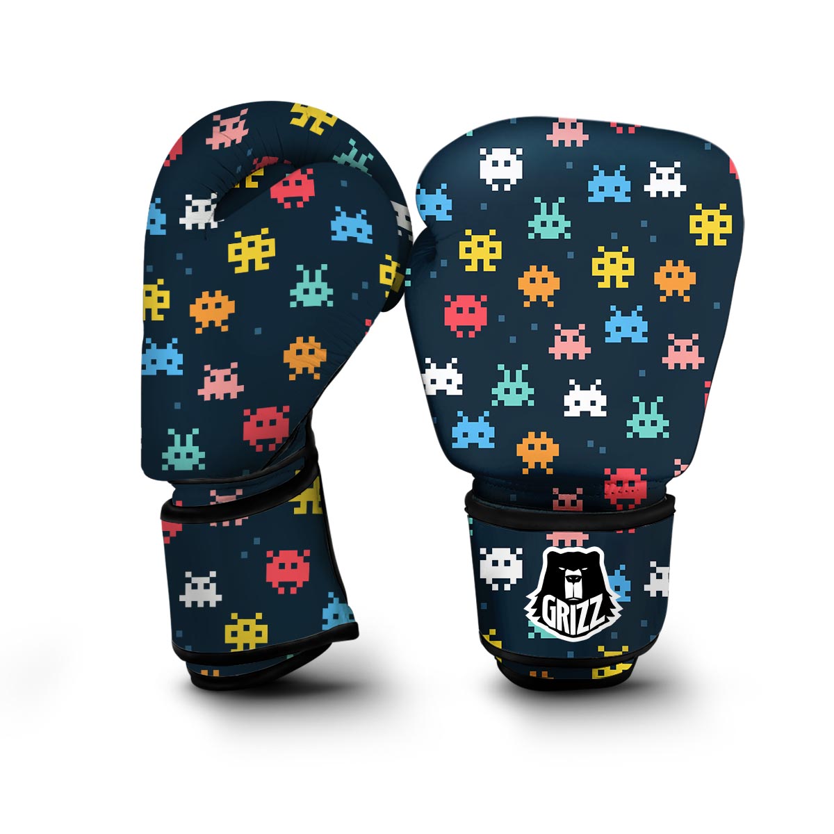 Pattern Print Virus Bacteria Boxing Gloves-grizzshop