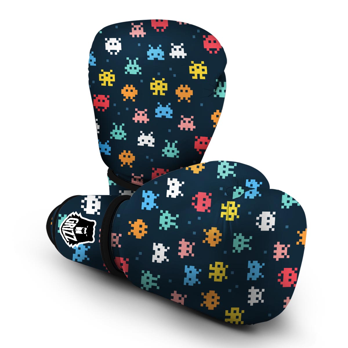 Pattern Print Virus Bacteria Boxing Gloves-grizzshop