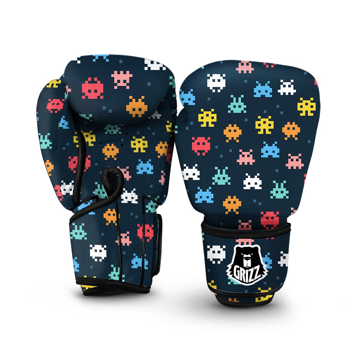 Pattern Print Virus Bacteria Boxing Gloves-grizzshop