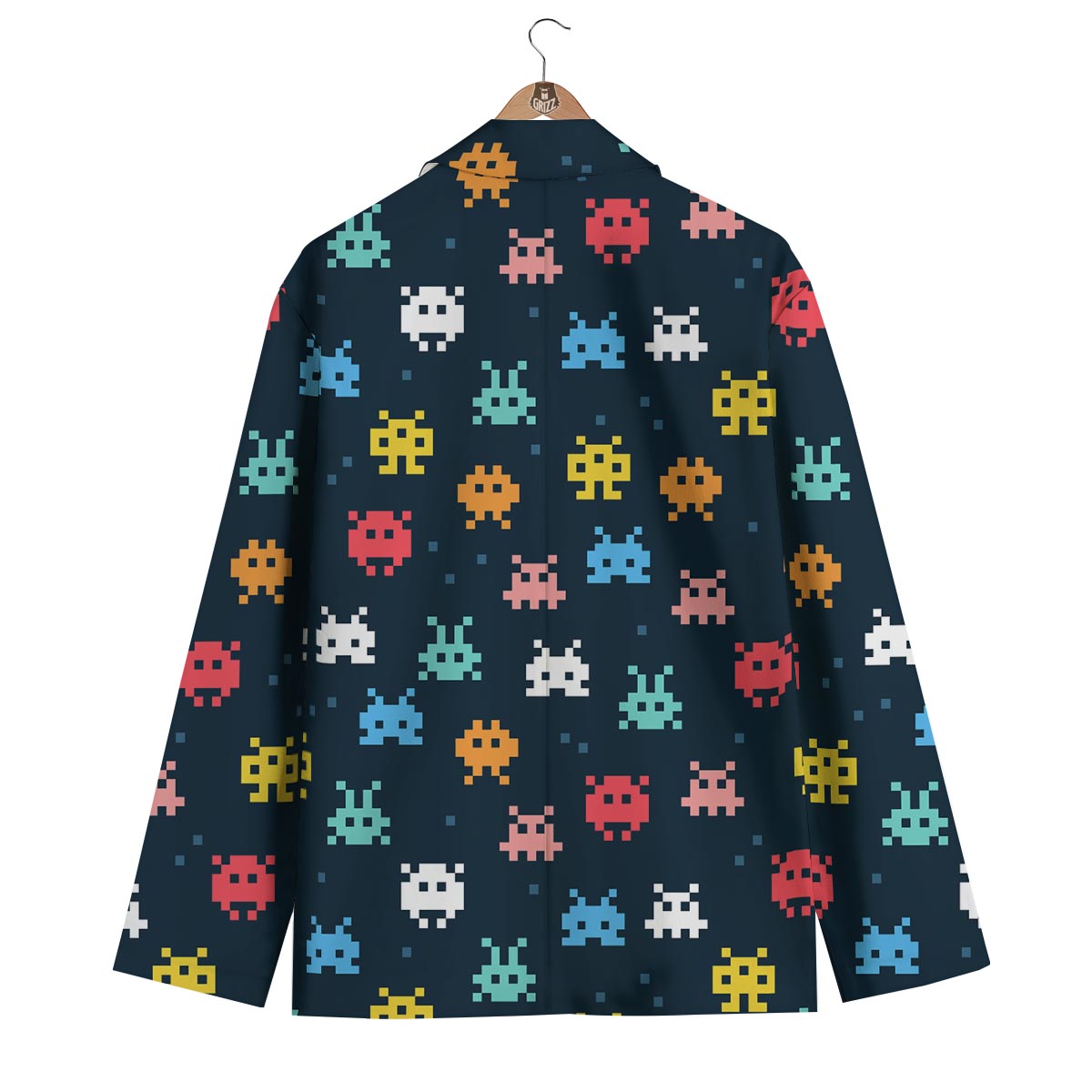 Pattern Print Virus Bacteria Men's Blazer-grizzshop