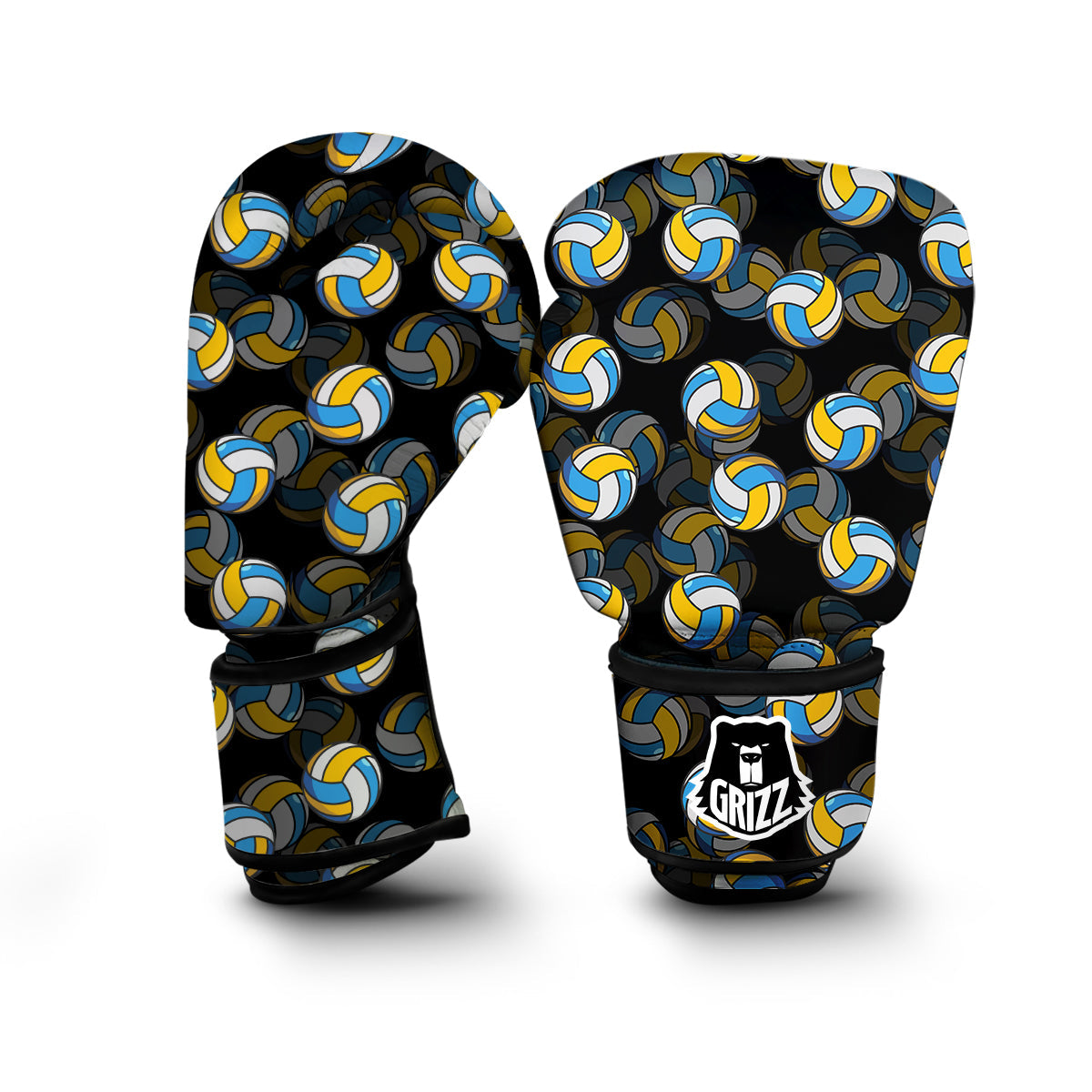 Pattern Print Volleyball Boxing Gloves-grizzshop