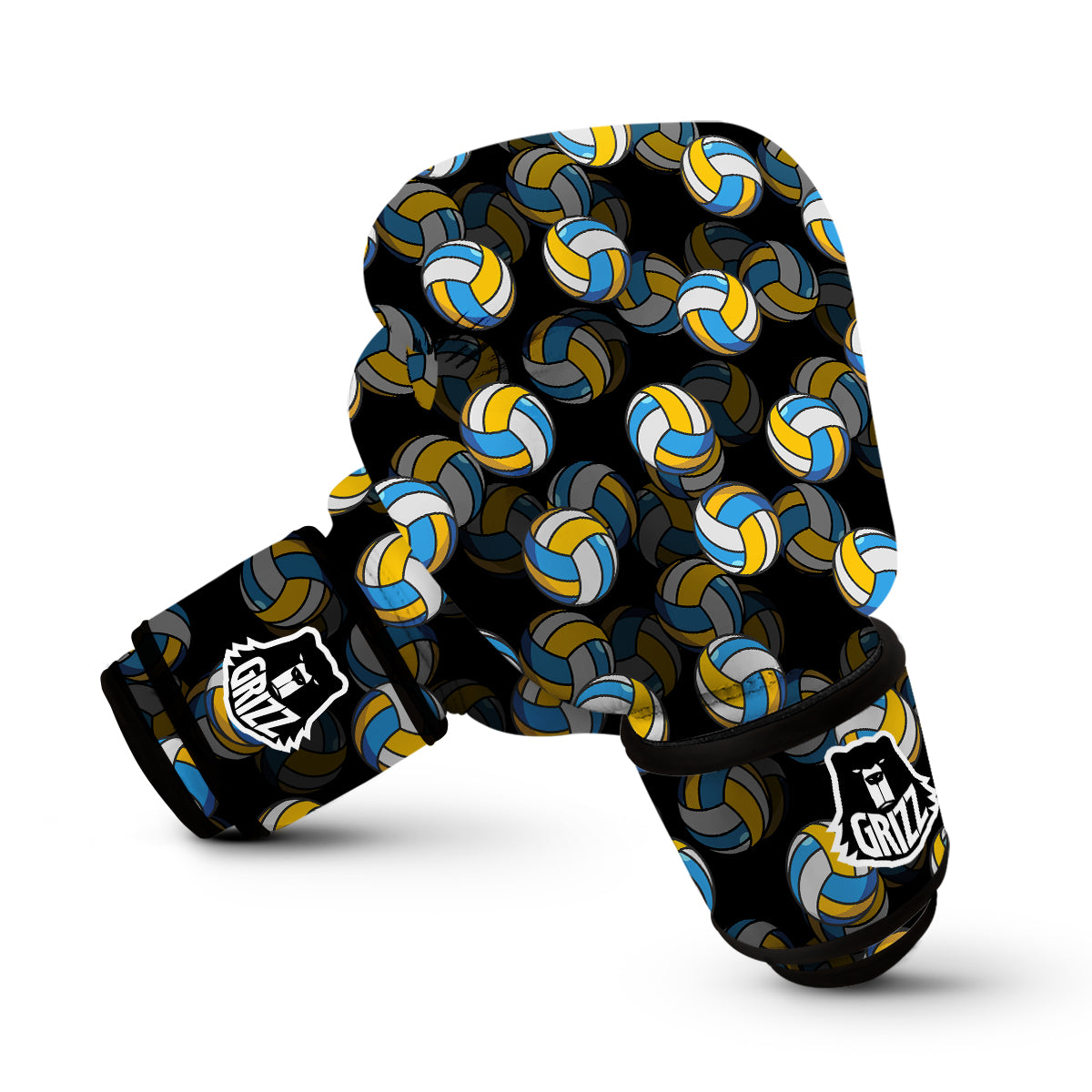 Pattern Print Volleyball Boxing Gloves-grizzshop