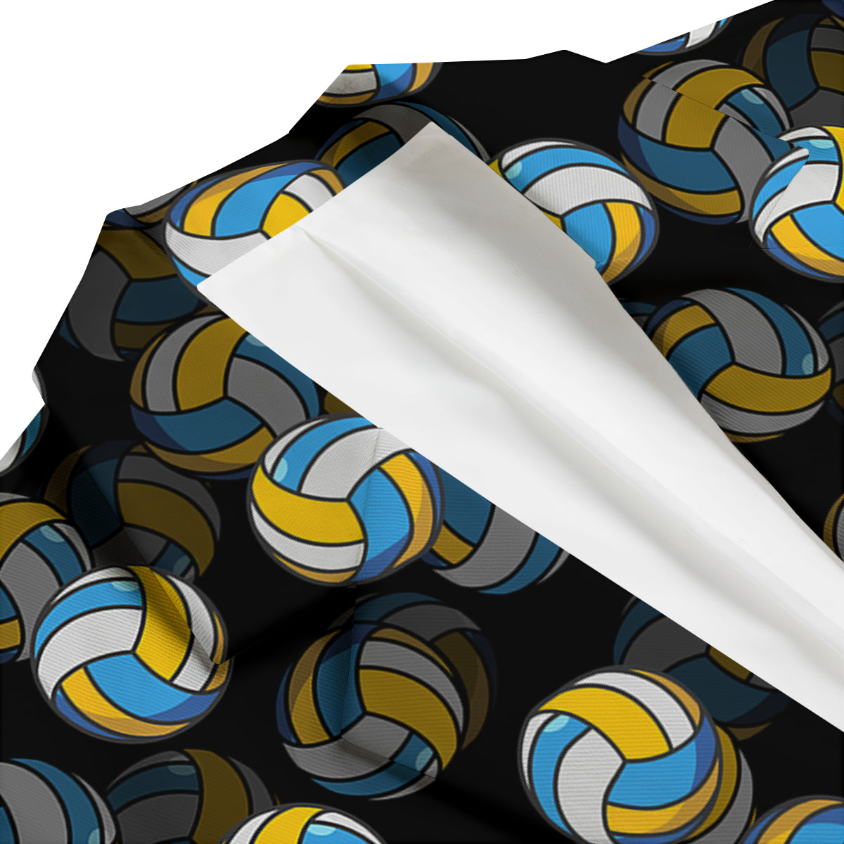 Pattern Print Volleyball Men's Blazer-grizzshop