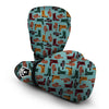 Pattern Print Western Cowboy Boxing Gloves-grizzshop