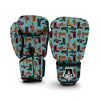 Pattern Print Western Cowboy Boxing Gloves-grizzshop