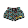 Pattern Print Western Cowboy Muay Thai Boxing Shorts-grizzshop