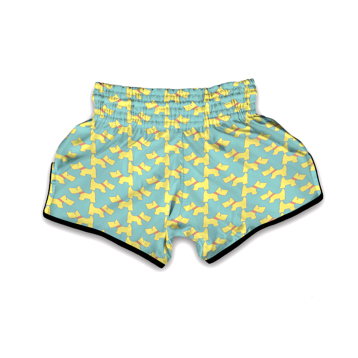 Pattern Print Westie Dog Muay Thai Boxing Shorts-grizzshop