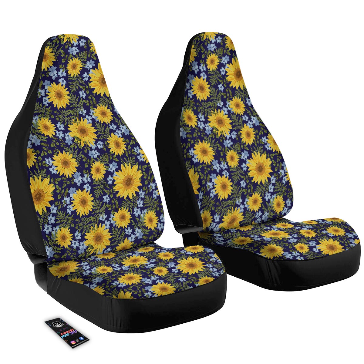 Pattern Sunflower Print Pattern Car Seat Covers-grizzshop