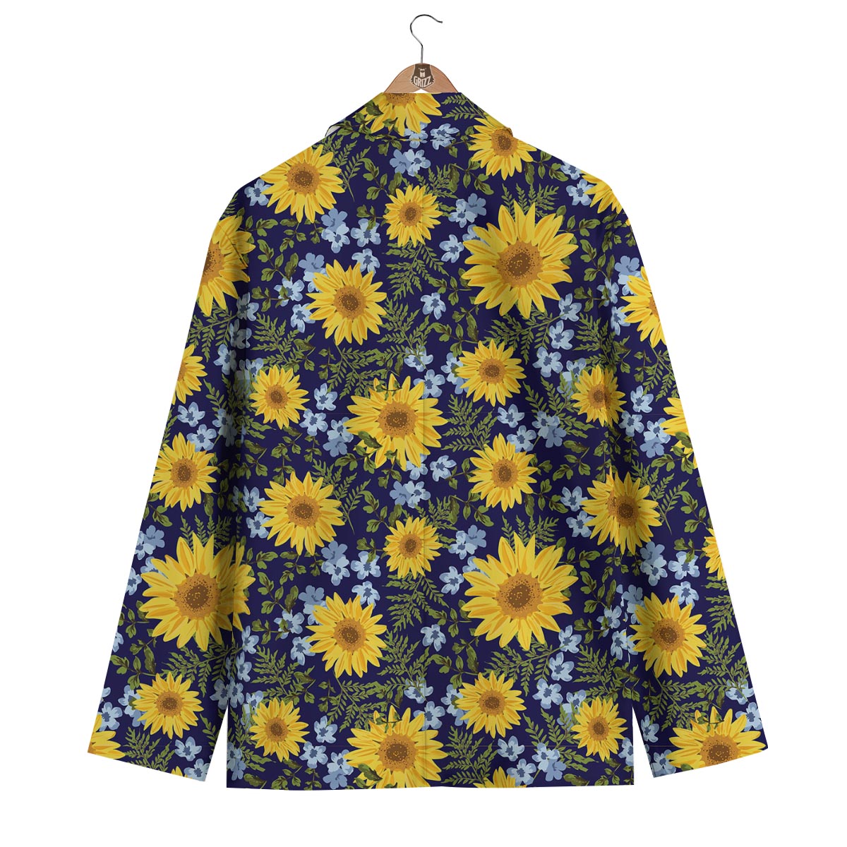 Pattern Sunflower Print Pattern Men's Blazer-grizzshop