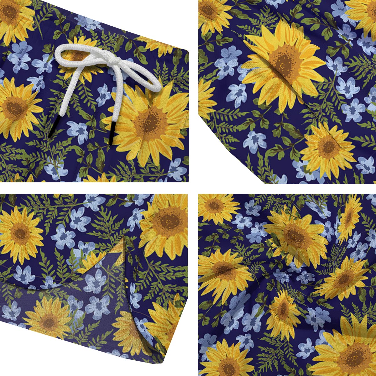 Pattern Sunflower Print Pattern Men's Running Shorts-grizzshop