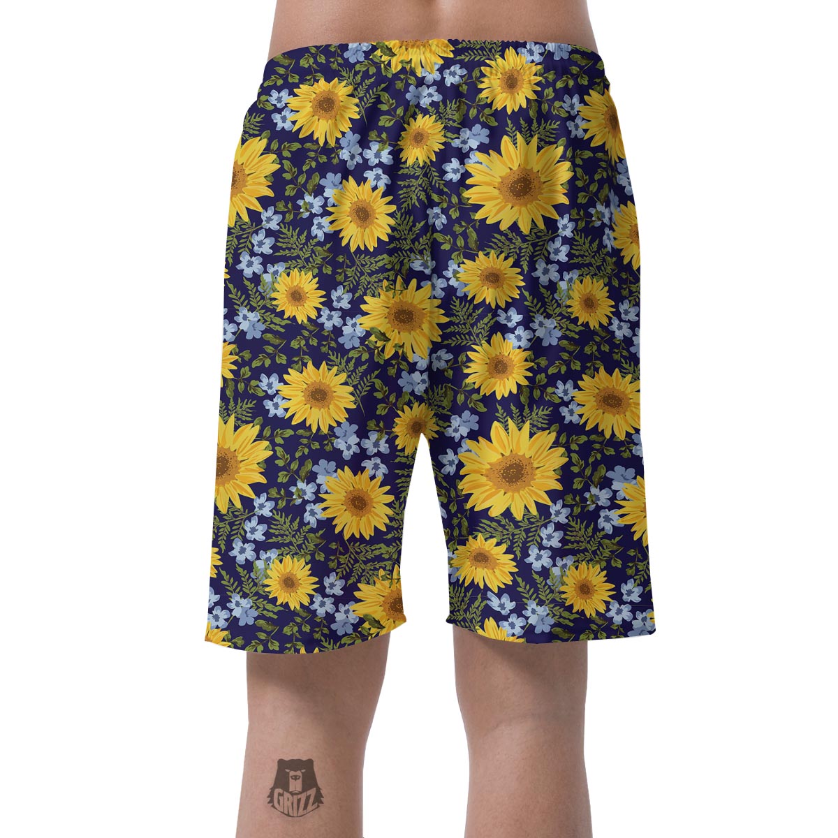 Pattern Sunflower Print Pattern Men's Shorts-grizzshop