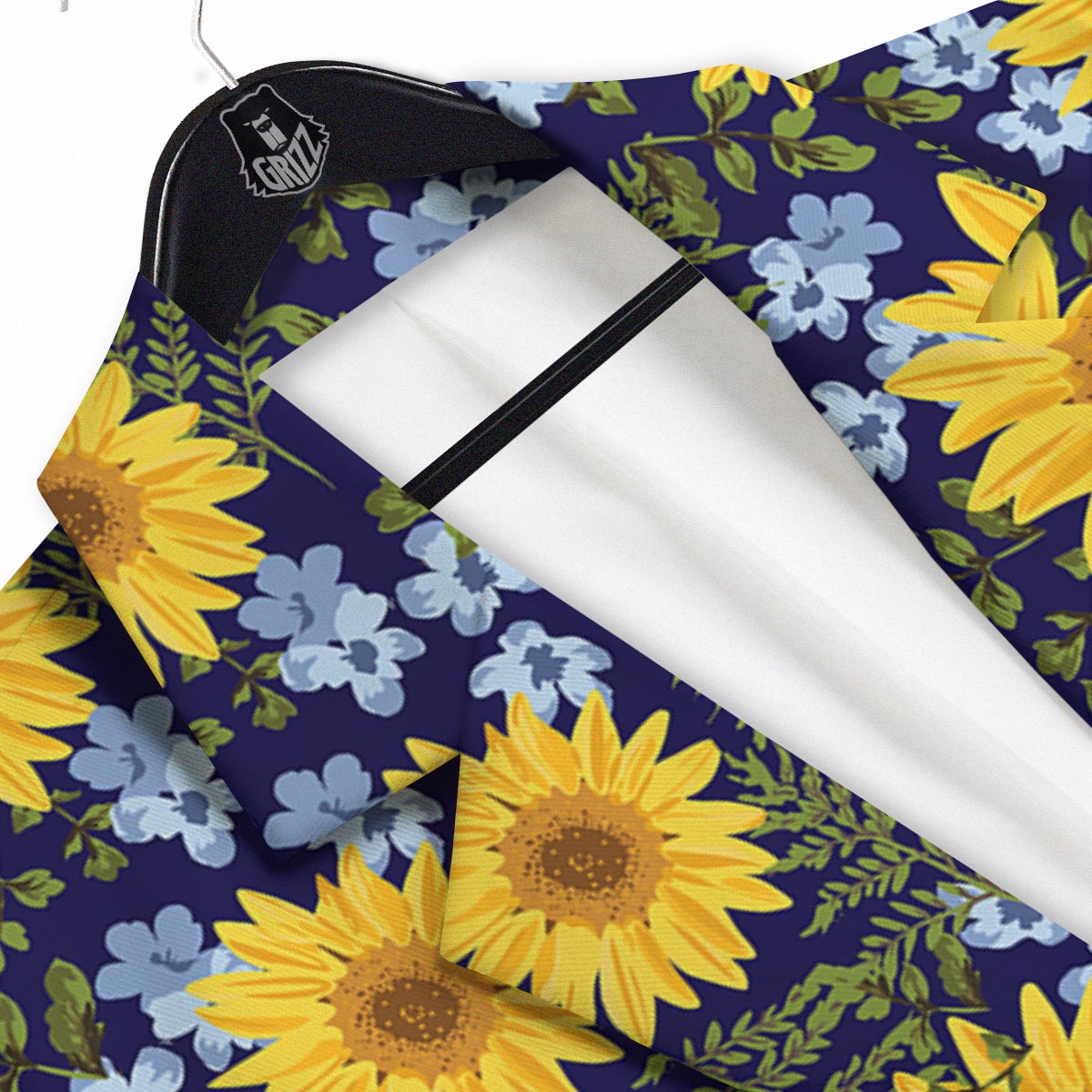 Pattern Sunflower Print Pattern Men's Sport Coat-grizzshop