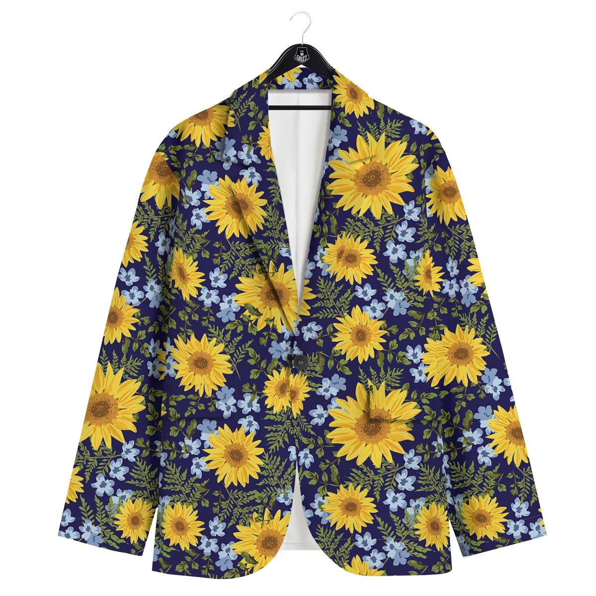Pattern Sunflower Print Pattern Men's Sport Coat-grizzshop