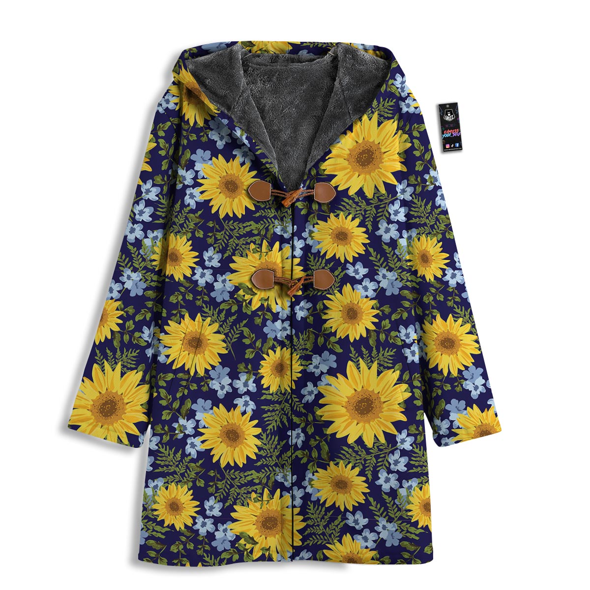 Pattern Sunflower Print Pattern Men's Windbreaker Jacket-grizzshop
