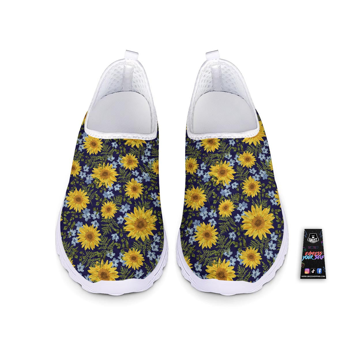 Pattern Sunflower Print Pattern Nurse Shoes-grizzshop