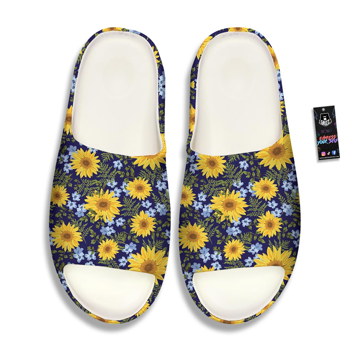 Pattern Sunflower Print Pattern Sandals-grizzshop