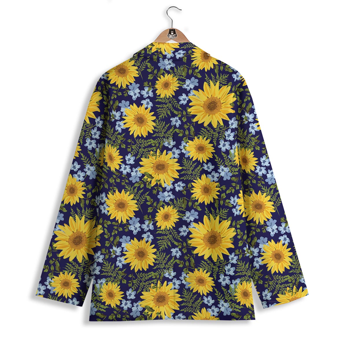Pattern Sunflower Print Pattern Women's Blazer-grizzshop