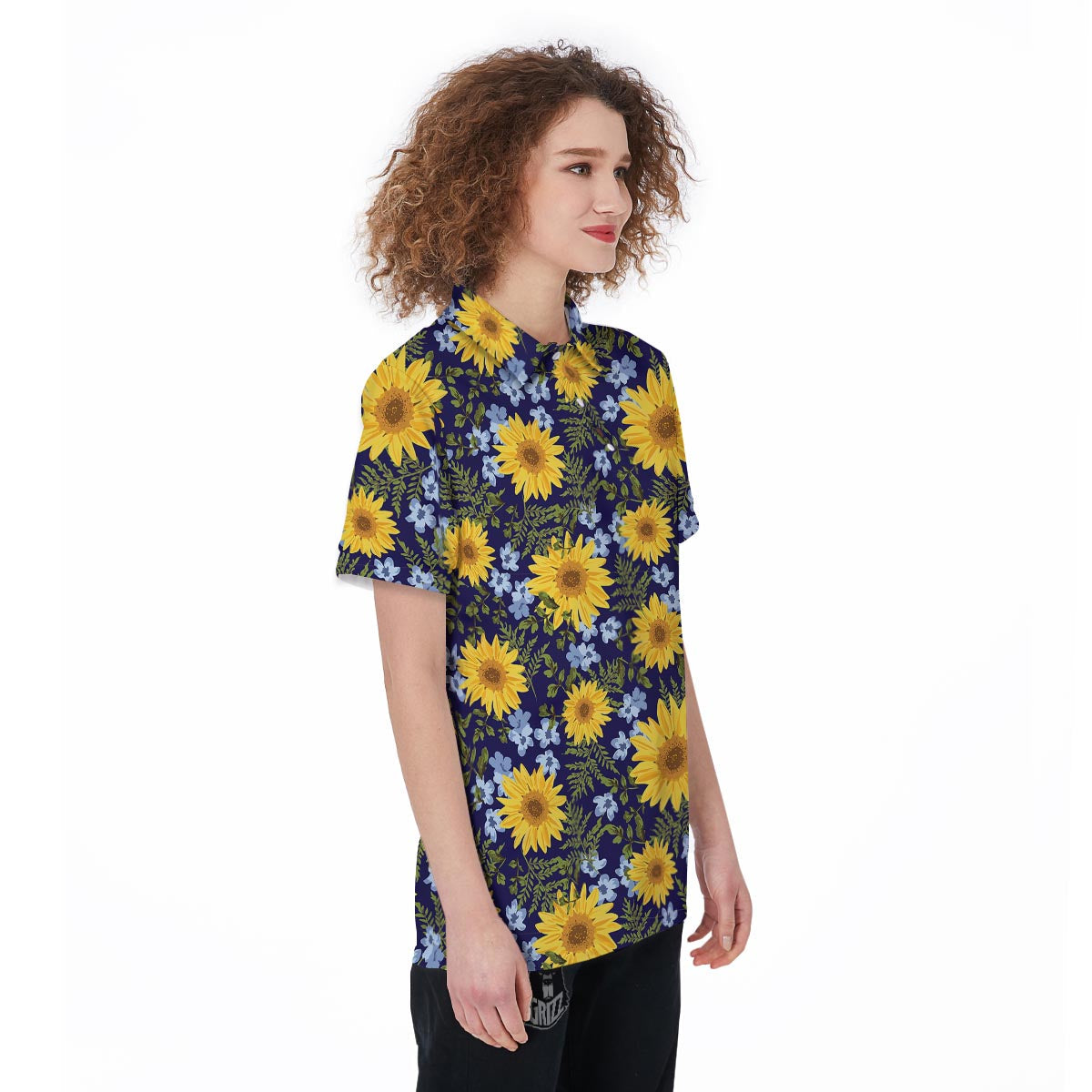 Pattern Sunflower Print Pattern Women's Golf Shirts-grizzshop