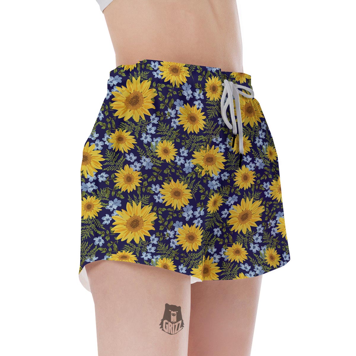 Pattern Sunflower Print Pattern Women's Shorts-grizzshop
