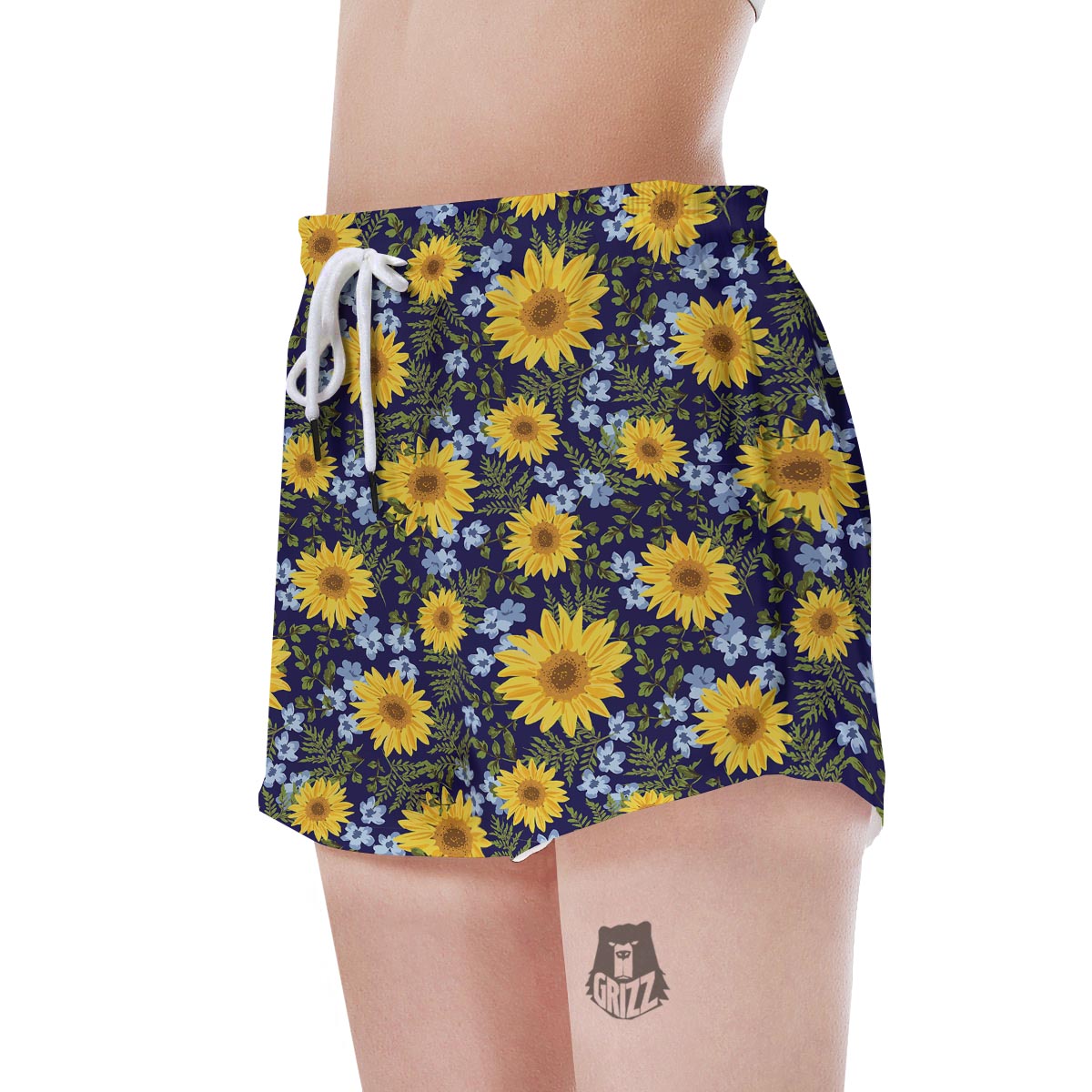 Pattern Sunflower Print Pattern Women's Shorts-grizzshop
