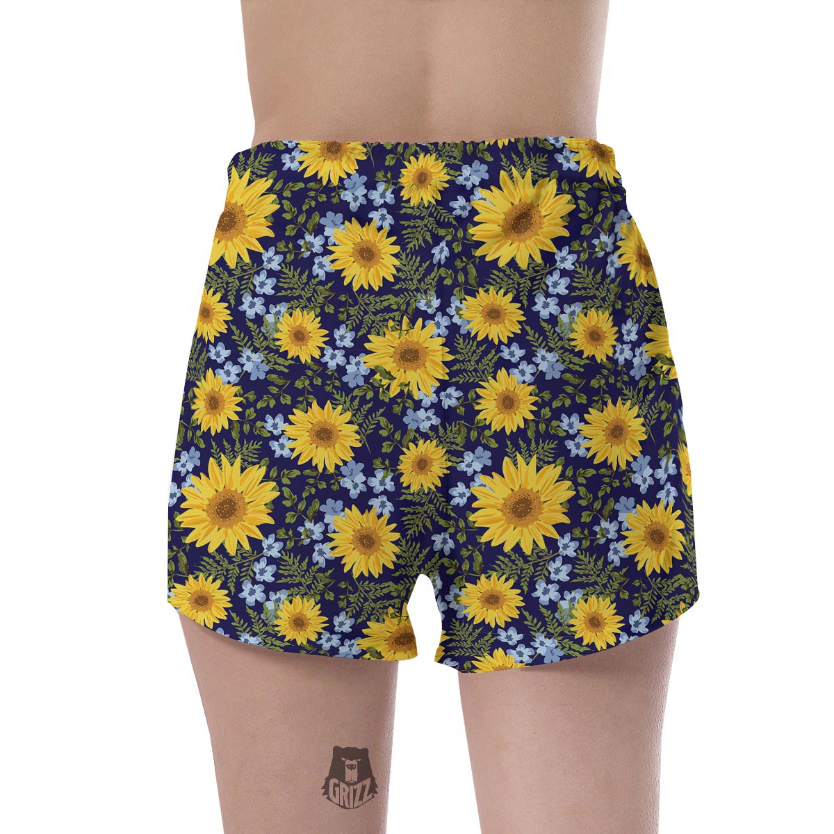 Pattern Sunflower Print Pattern Women's Shorts-grizzshop