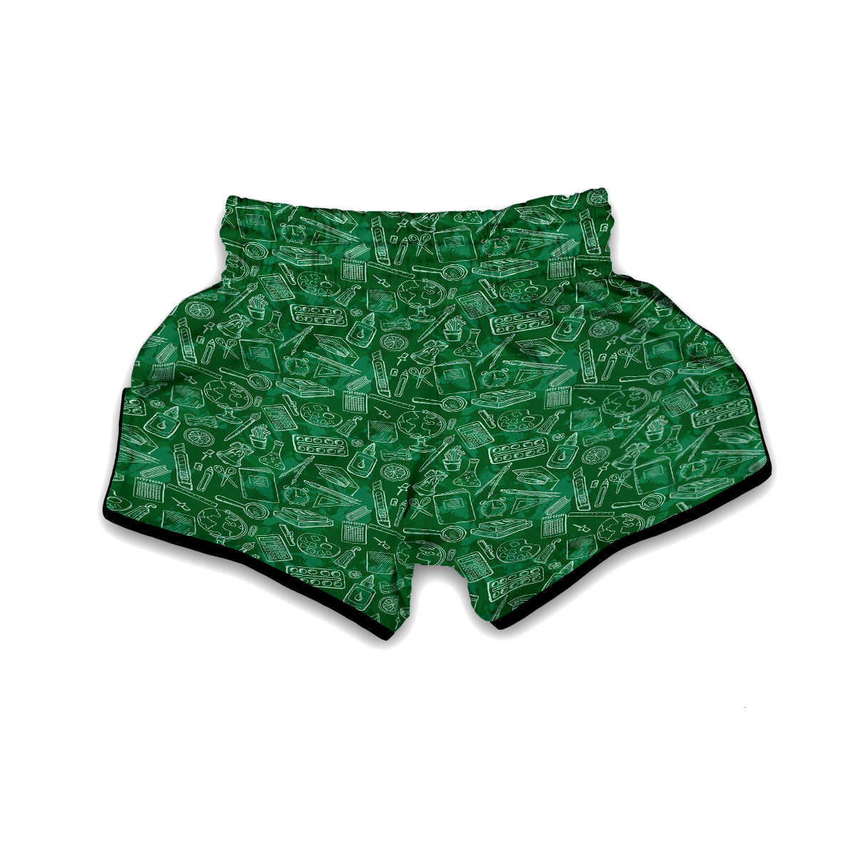 Pattern Teacher Print Muay Thai Boxing Shorts-grizzshop