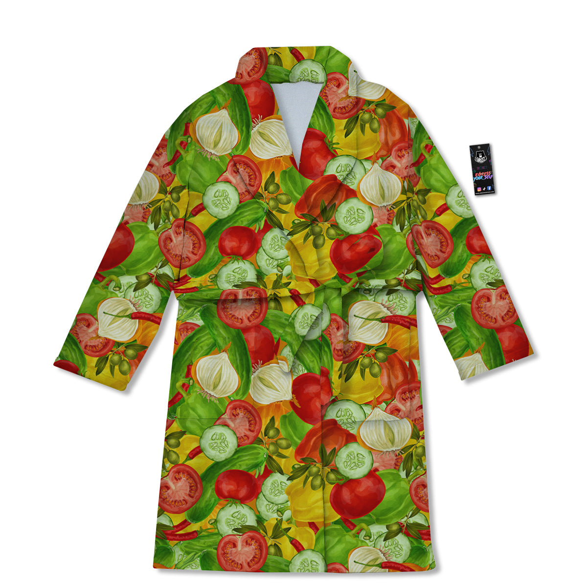 Pattern Vegan Print Pattern Bathrobe-grizzshop