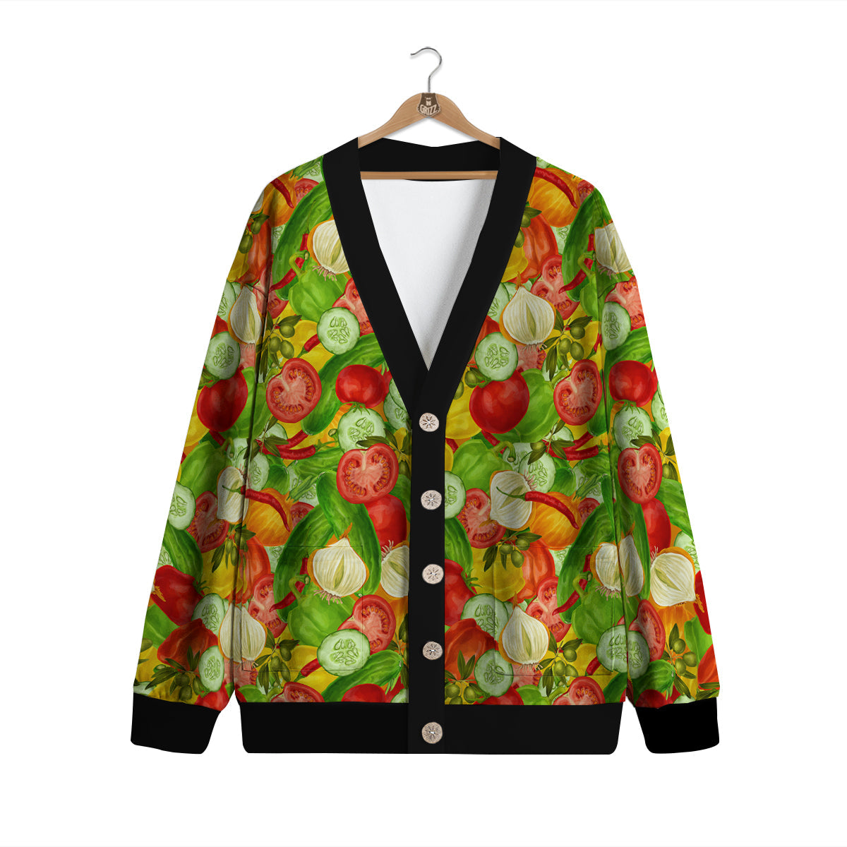 Pattern Vegan Print Pattern Cardigan-grizzshop