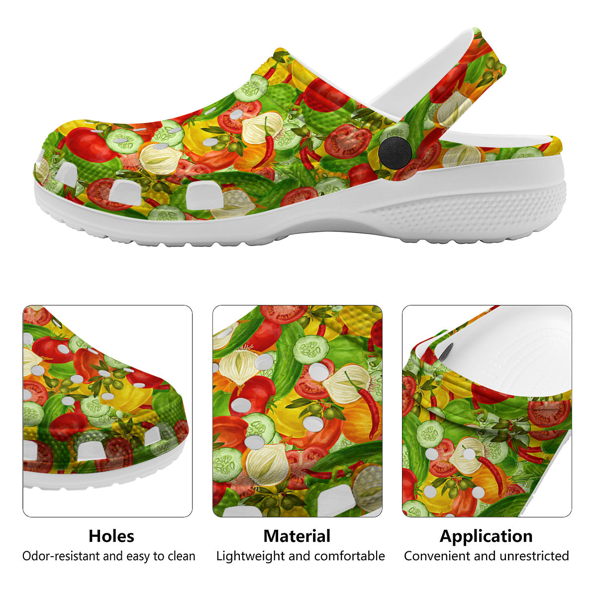 Pattern Vegan Print Pattern Clog-grizzshop