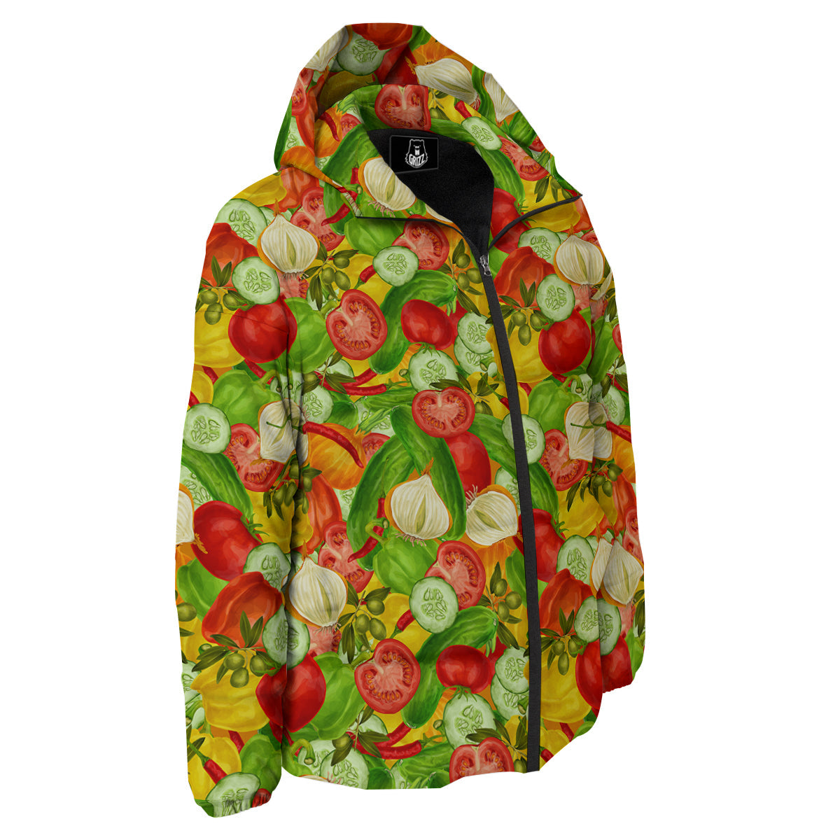 Pattern Vegan Print Pattern Down Jacket-grizzshop