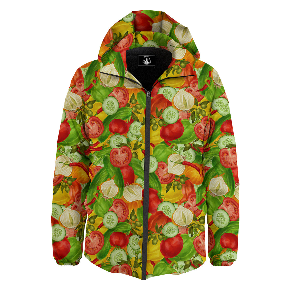 Pattern Vegan Print Pattern Down Jacket-grizzshop