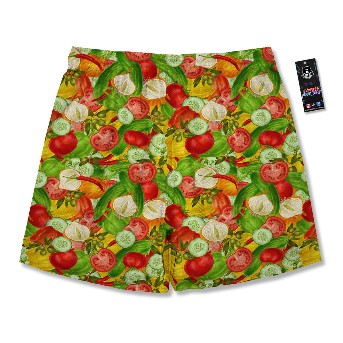 Pattern Vegan Print Pattern Men's Running Shorts-grizzshop