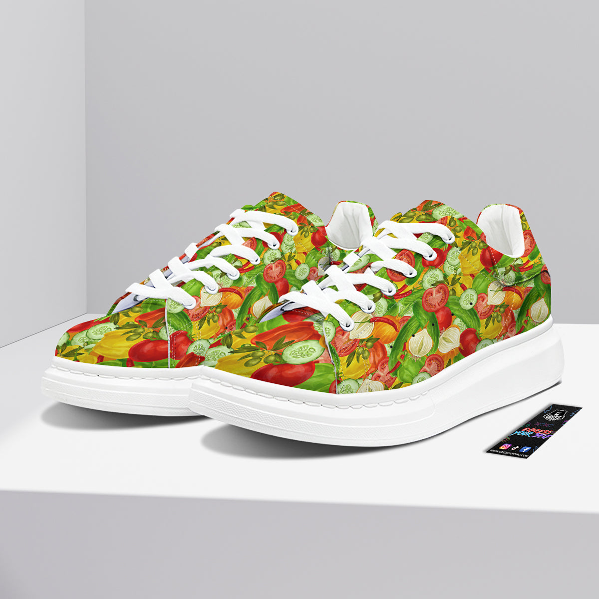 Pattern Vegan Print Pattern Platform Shoes-grizzshop