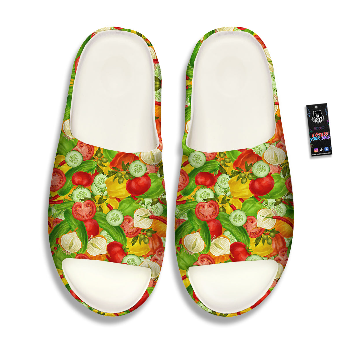 Pattern Vegan Print Pattern Sandals-grizzshop