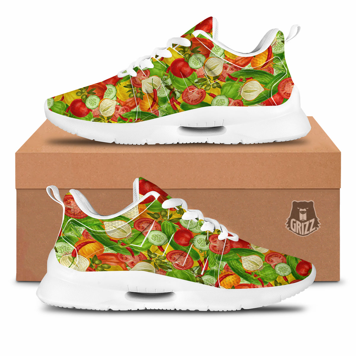 Pattern Vegan Print Pattern Tennis Shoes-grizzshop