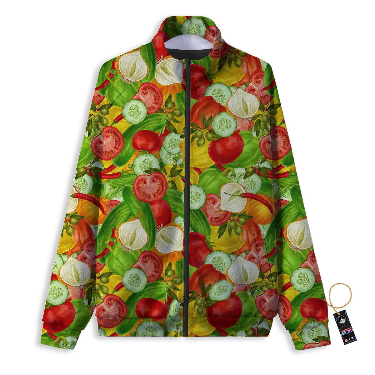 Pattern Vegan Print Pattern Track Jacket-grizzshop