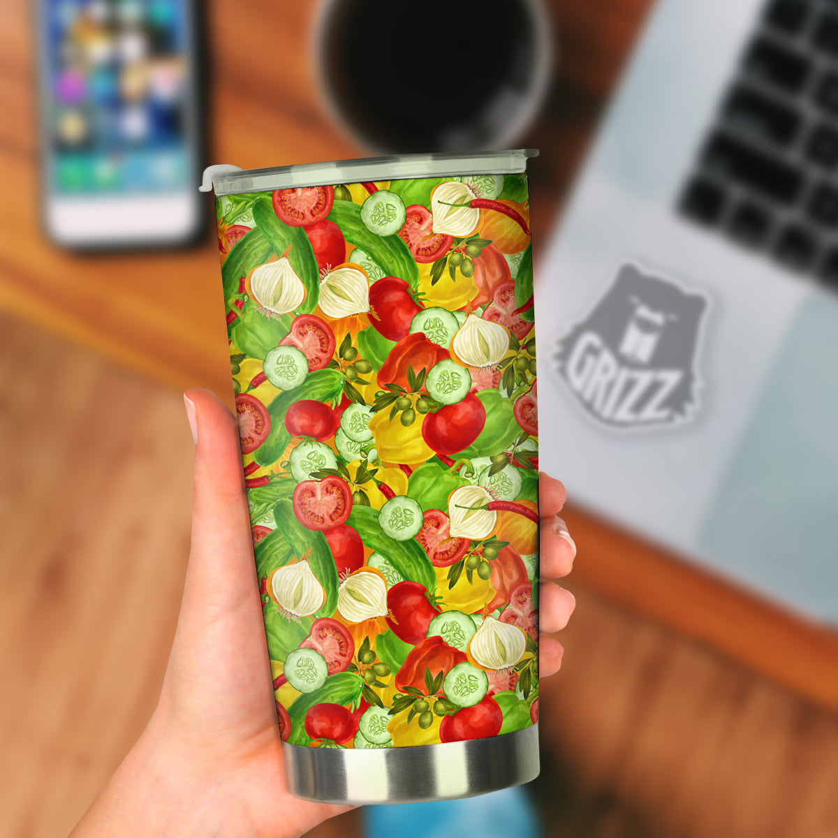 Pattern Vegan Print Pattern Tumbler-grizzshop