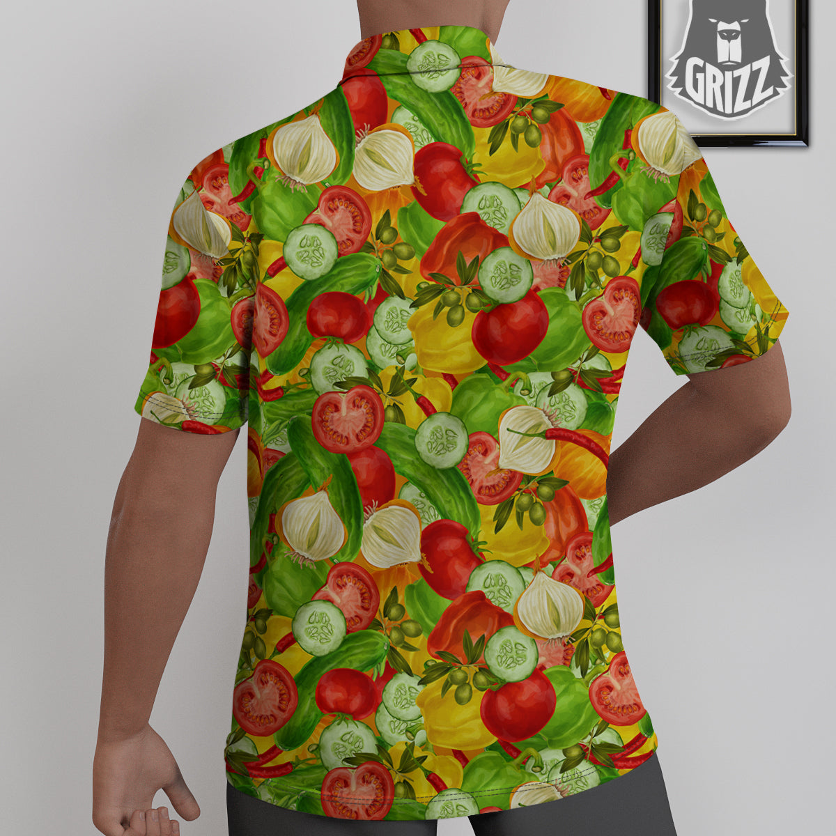Pattern Vegan Print Pattern Untucked Shirts-grizzshop