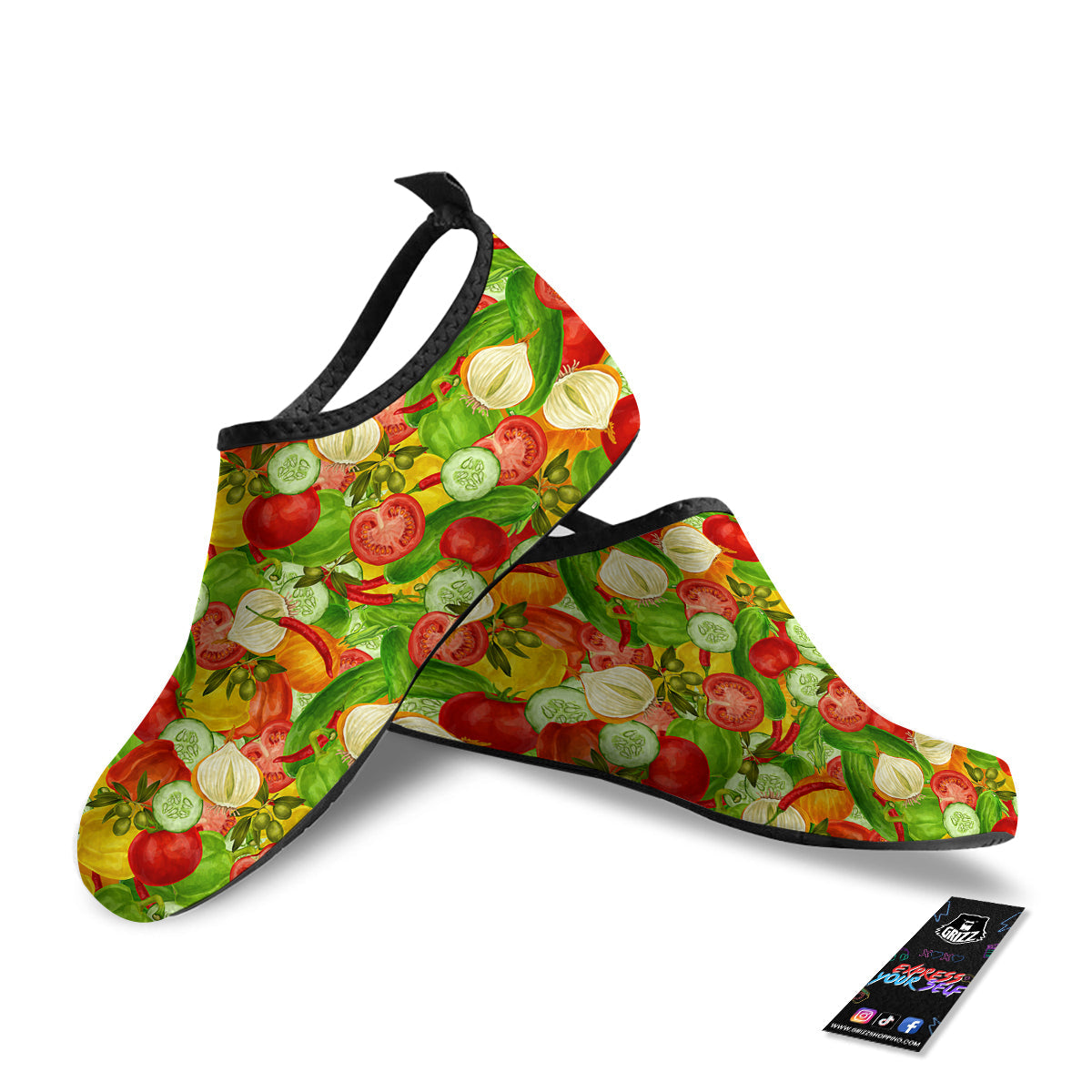 Pattern Vegan Print Pattern Water Shoes-grizzshop