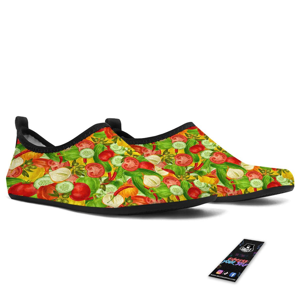 Pattern Vegan Print Pattern Water Shoes-grizzshop